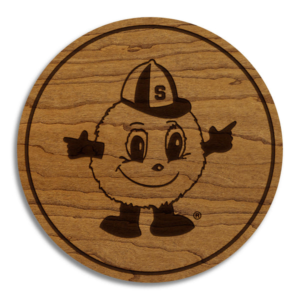 Syracuse University Otto Coaster – Crafted from Cherry or Maple Wood – Syracuse Orangemen