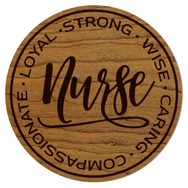 Nurse Attributes Coaster – Crafted from Cherry or Maple Wood