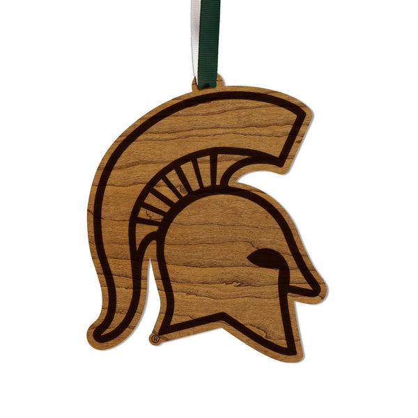 Michigan State University Spartans Ornament – Crafted from Cherry and Maple Wood – Michigan State Spartans