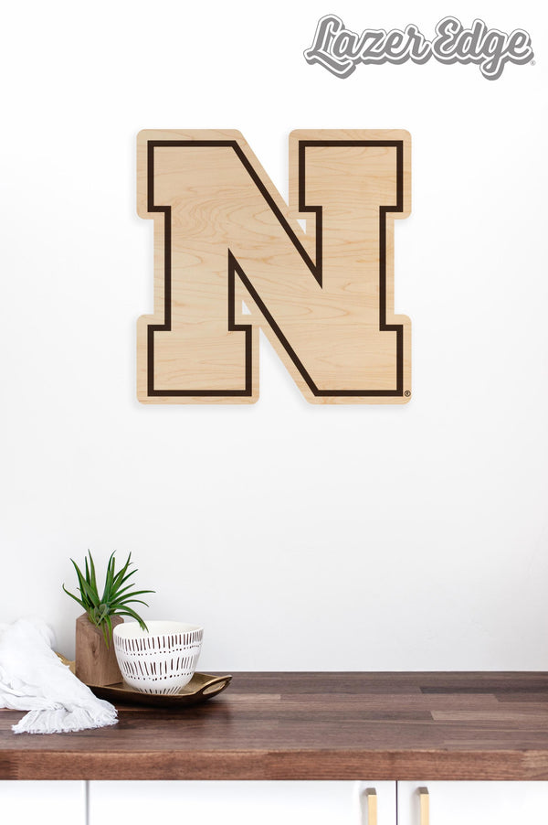University of Nebraska N Logo Wall Hanging – Crafted from Cherry and  Maple Wood - Nebraska Huskers