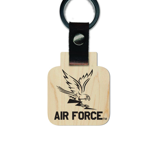 Air Force Academy Wooden Keychain – Crafted from Cherry or Maple Wood