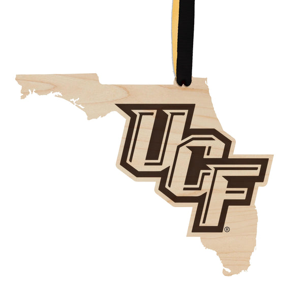 University of Central Florida UCF Ornament – Crafted from Cherry and Maple Wood – UCF Knights