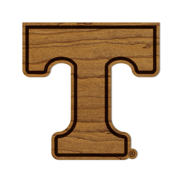 University of Tennessee Power T Magnet - Crafted from Cherry or Maple Wood - University of Tennessee Volunteers