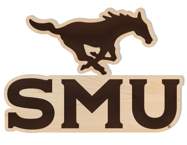 Southern Methodist University Mustangs Cutout Wall Hanging – Crafted from Cherry and  Maple Wood - SMU Mustangs