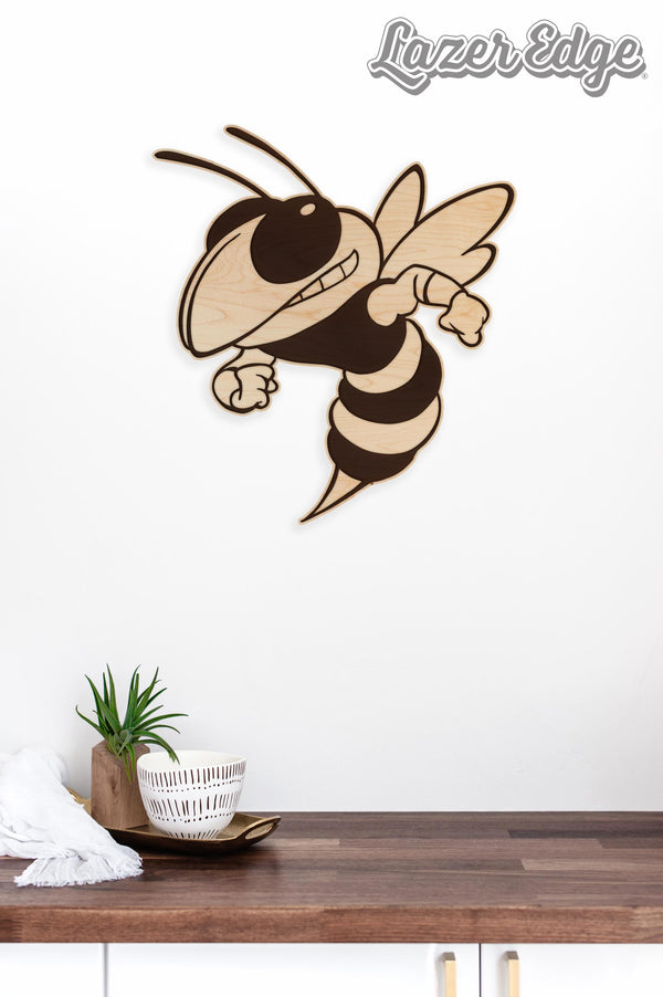 Georgia Tech Yellow Jackets Logo Wall Hanging - Crafted from Cherry or Maple Wood - Georgia Tech Yellow Jackets