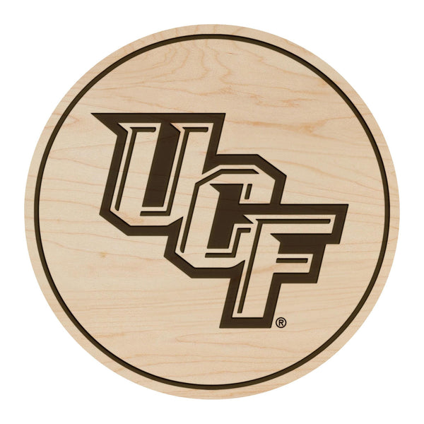 University of Central Florida UCF Coaster – Crafted from Cherry or Maple Wood – UCF Knights