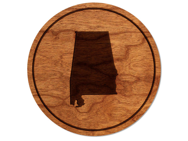 State Silhouette Coaster Alabama