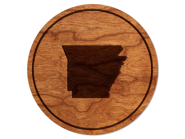State Silhouette Coaster Arkansas