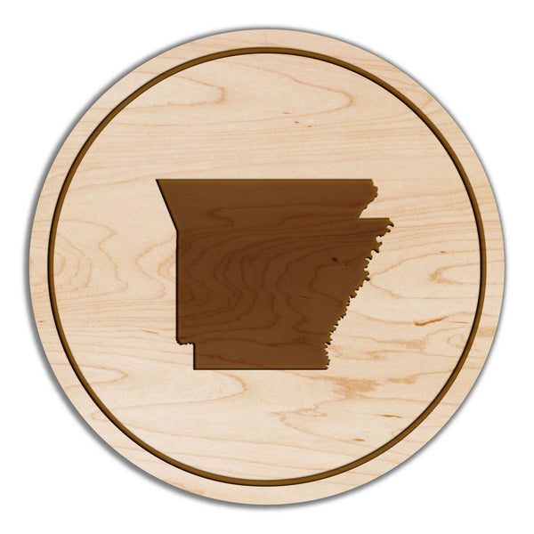 State Silhouette Coaster Arkansas