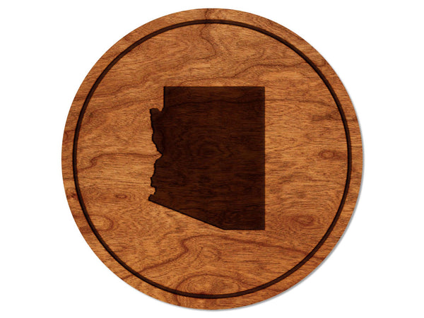 State Silhouette Coaster Arizona