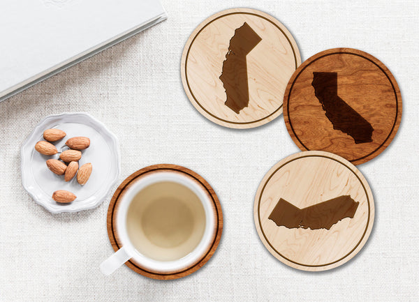 State Silhouette Coaster California