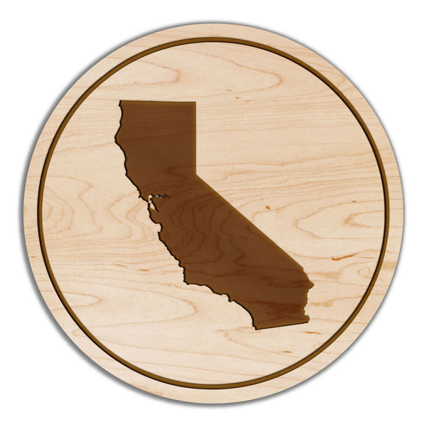 State Silhouette Coaster California