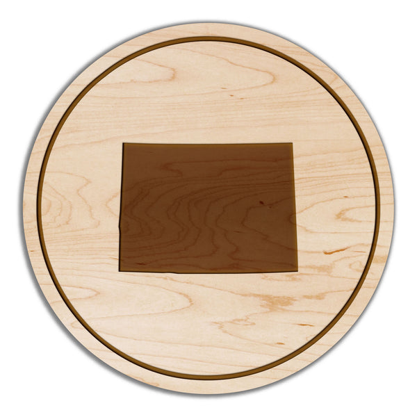 State Silhouette Coaster Colorado