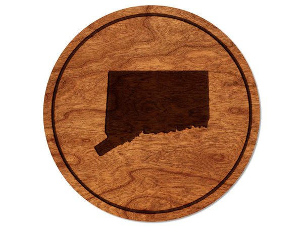 State Silhouette Coaster Connecticut