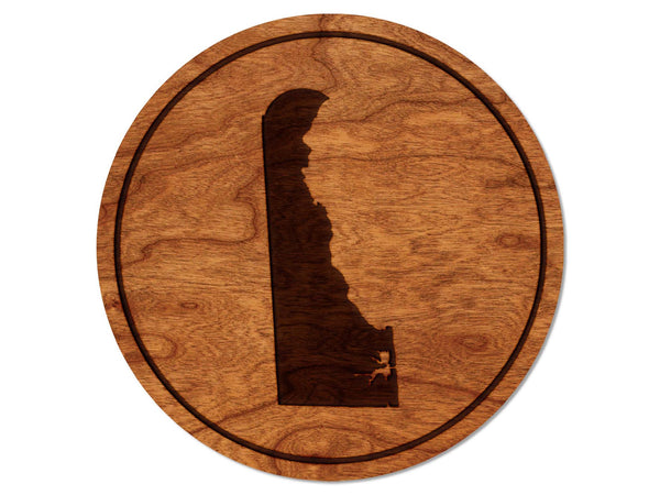 State Silhouette Coaster Delaware