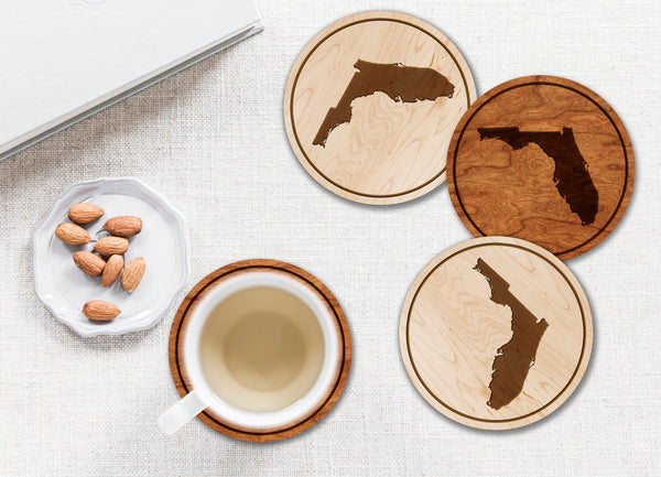 State Silhouette Coaster Florida