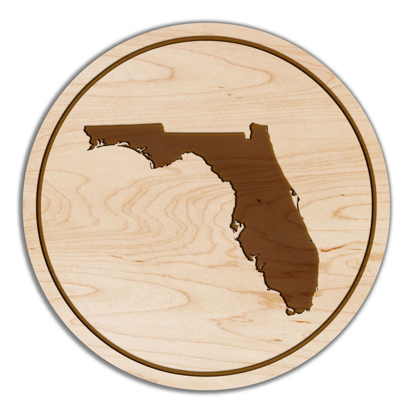 State Silhouette Coaster Florida