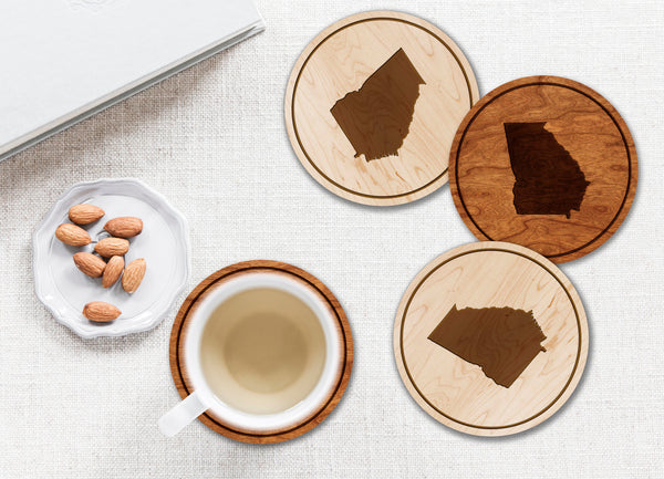 State Silhouette Coaster Georgia