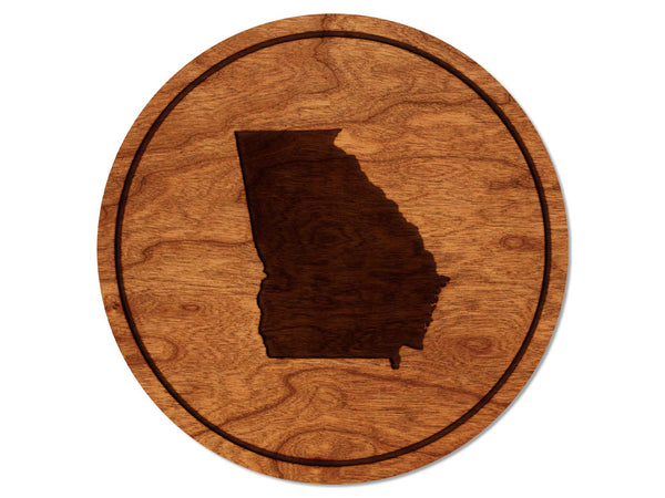 State Silhouette Coaster Georgia