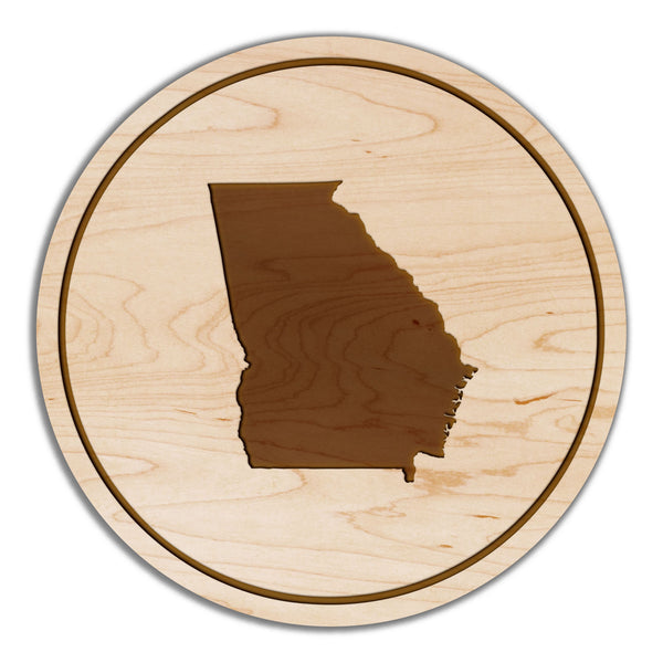 State Silhouette Coaster Georgia