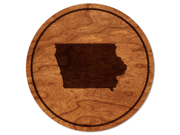 State Silhouette Coaster Iowa
