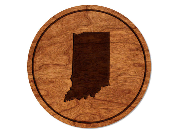 State Silhouette Coaster Indiana