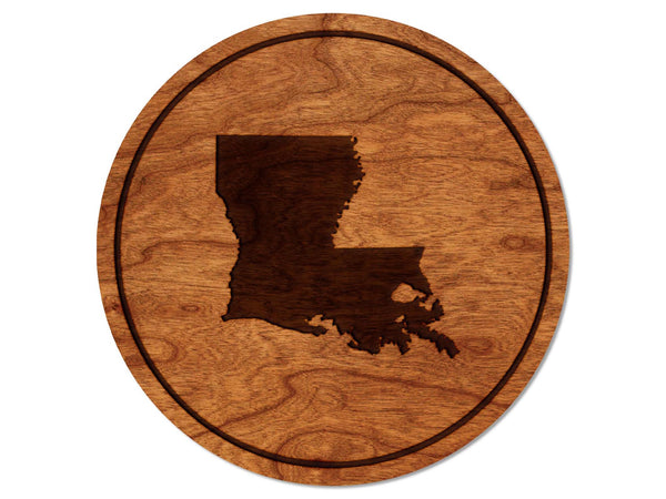 State Silhouette Coaster Louisiana