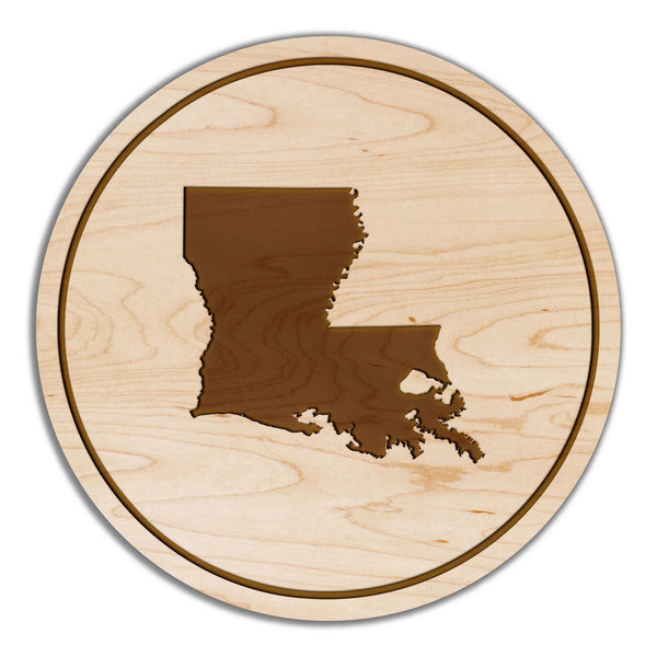 State Silhouette Coaster Louisiana