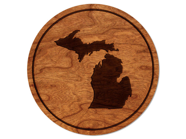 State Silhouette Coaster Michigan