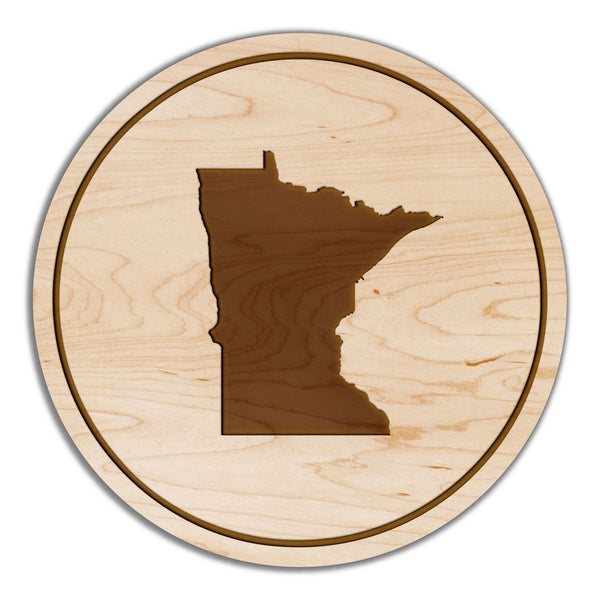 State Silhouette Coaster Minnesota