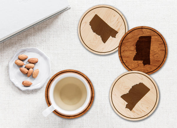 State Silhouette Coaster Mississippi