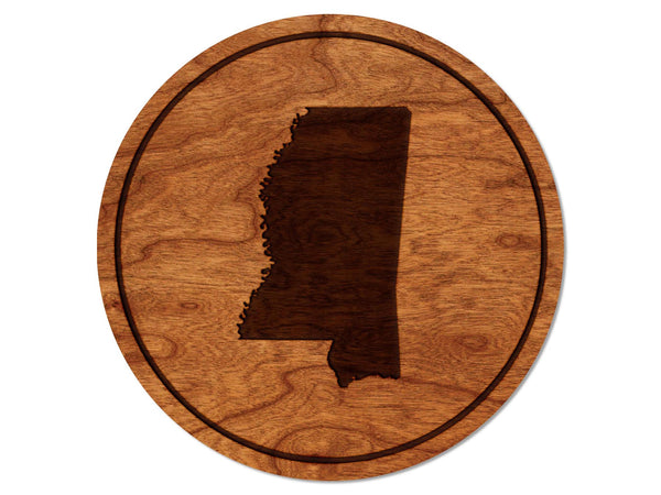 State Silhouette Coaster Mississippi