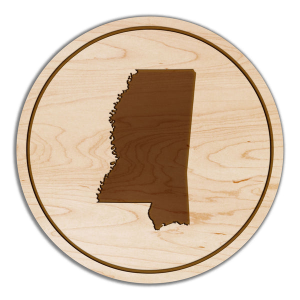 State Silhouette Coaster Mississippi