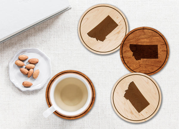 State Silhouette Coaster Montana