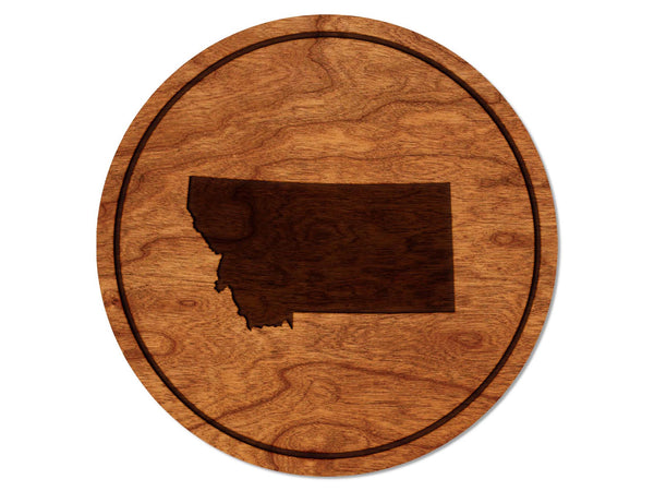 State Silhouette Coaster Montana