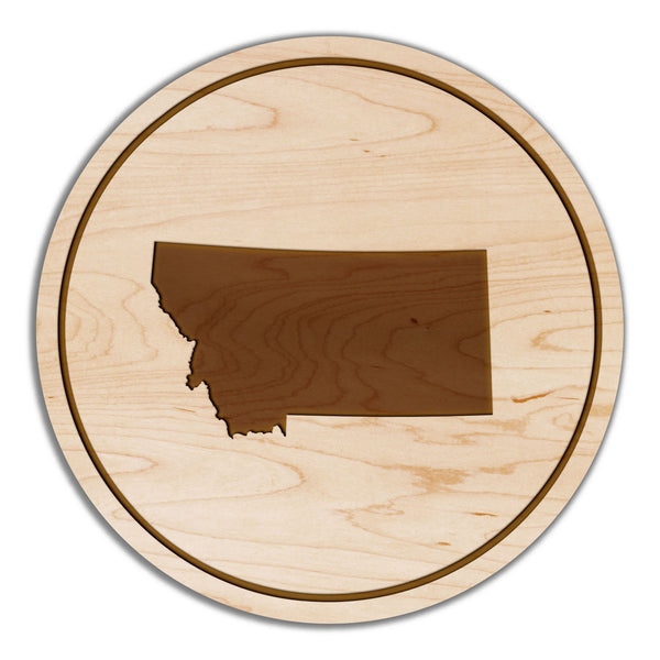 State Silhouette Coaster Montana