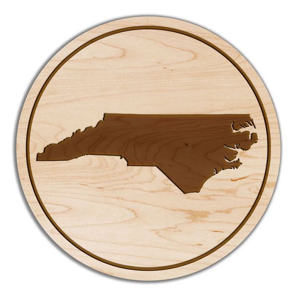 State Silhouette Coaster North Carolina