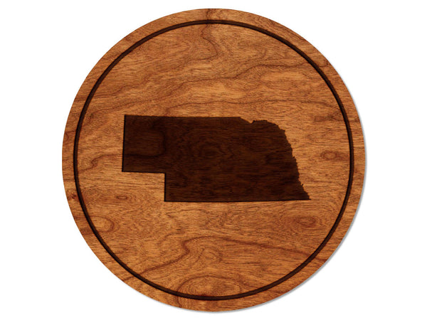 State Silhouette Coaster Nebraska