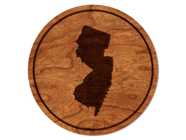 State Silhouette Coaster New Jersey