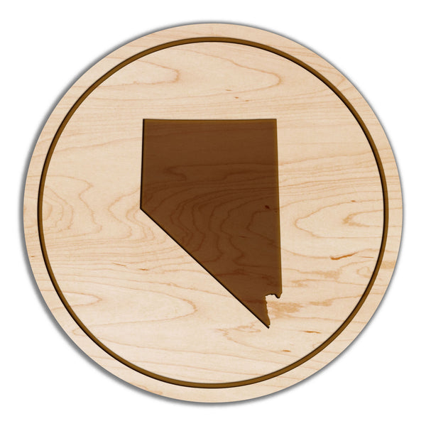 State Silhouette Coaster Nevada