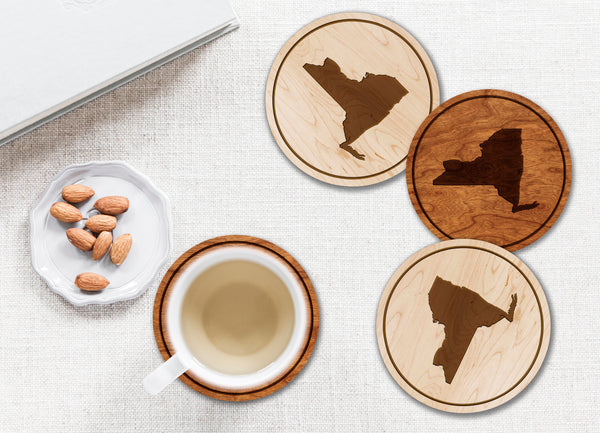 State Silhouette Coaster New York