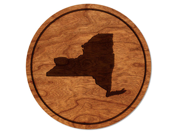 State Silhouette Coaster New York