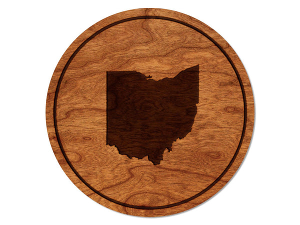 State Silhouette Coaster Ohio