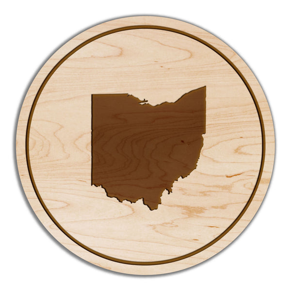 State Silhouette Coaster Ohio
