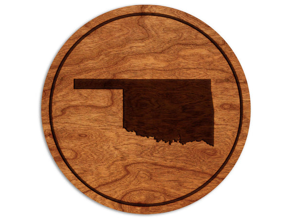 State Silhouette Coaster Oklahoma