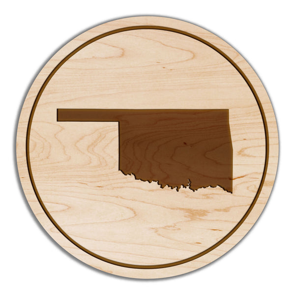 State Silhouette Coaster Oklahoma