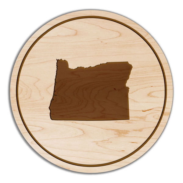 State Silhouette Coaster Oregon