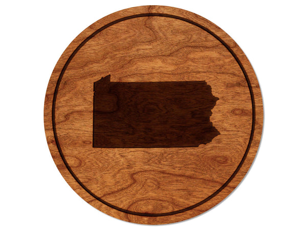 State Silhouette Coaster Pennsylvania