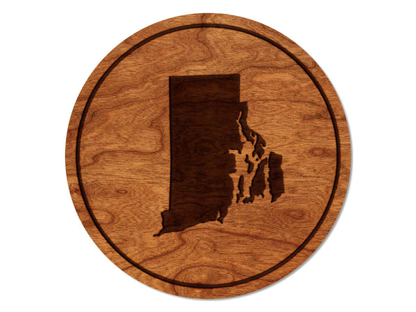 State Silhouette Coaster Rhode Island