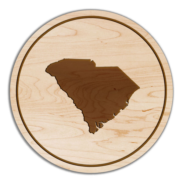 State Silhouette Coaster South Carolina